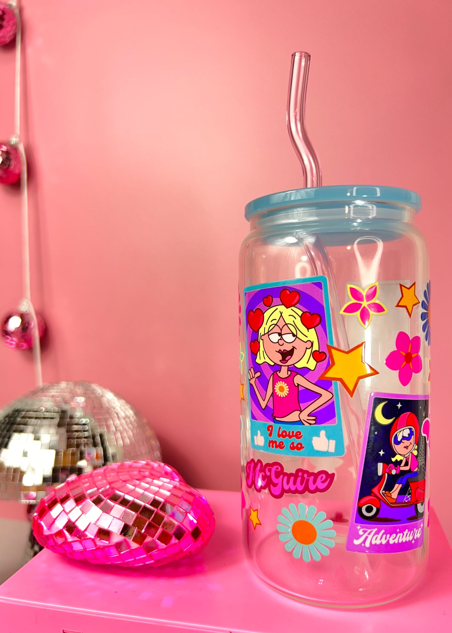 Lizzie 16oz Glass cup