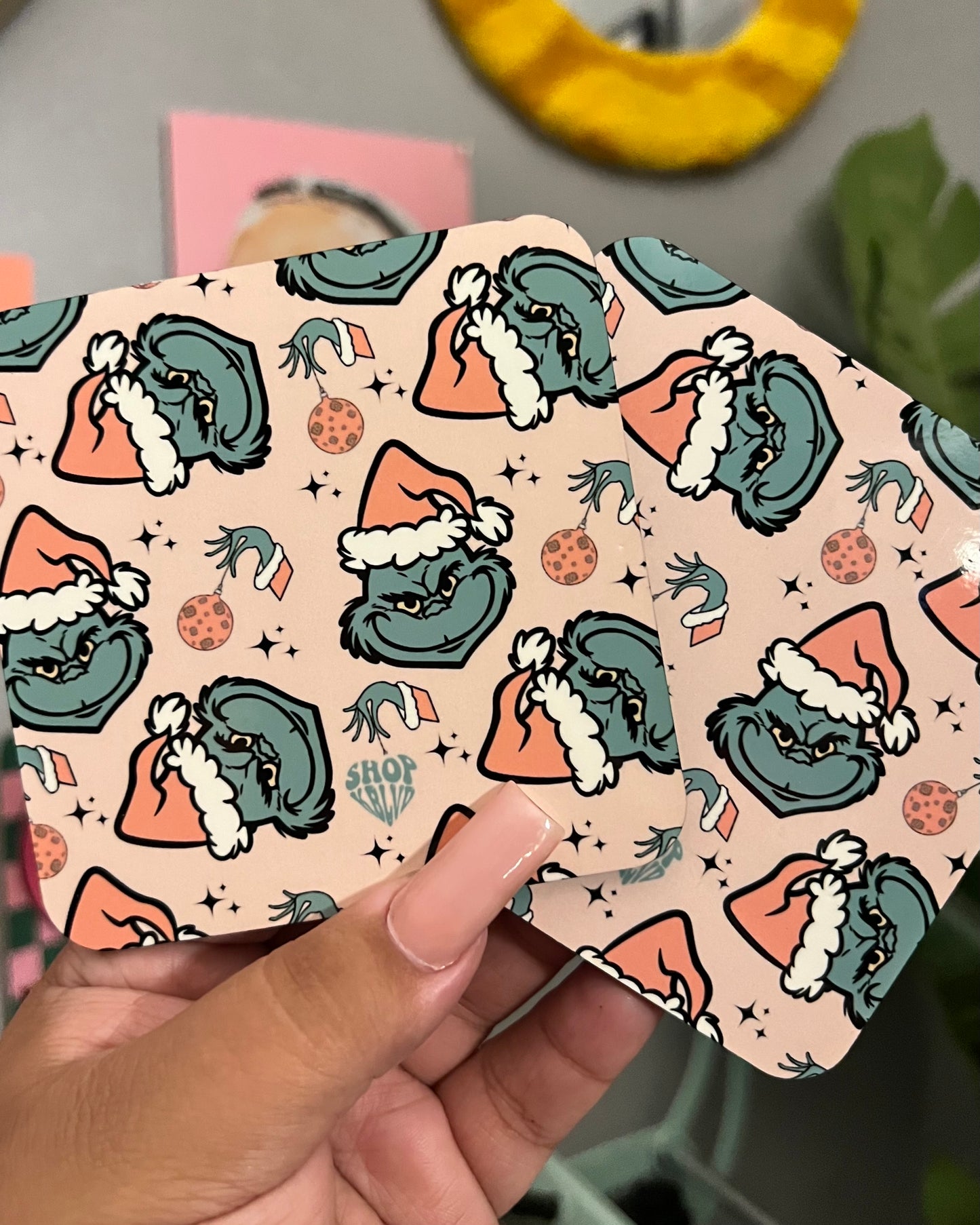 Grinchmas 4" Cork Coaster