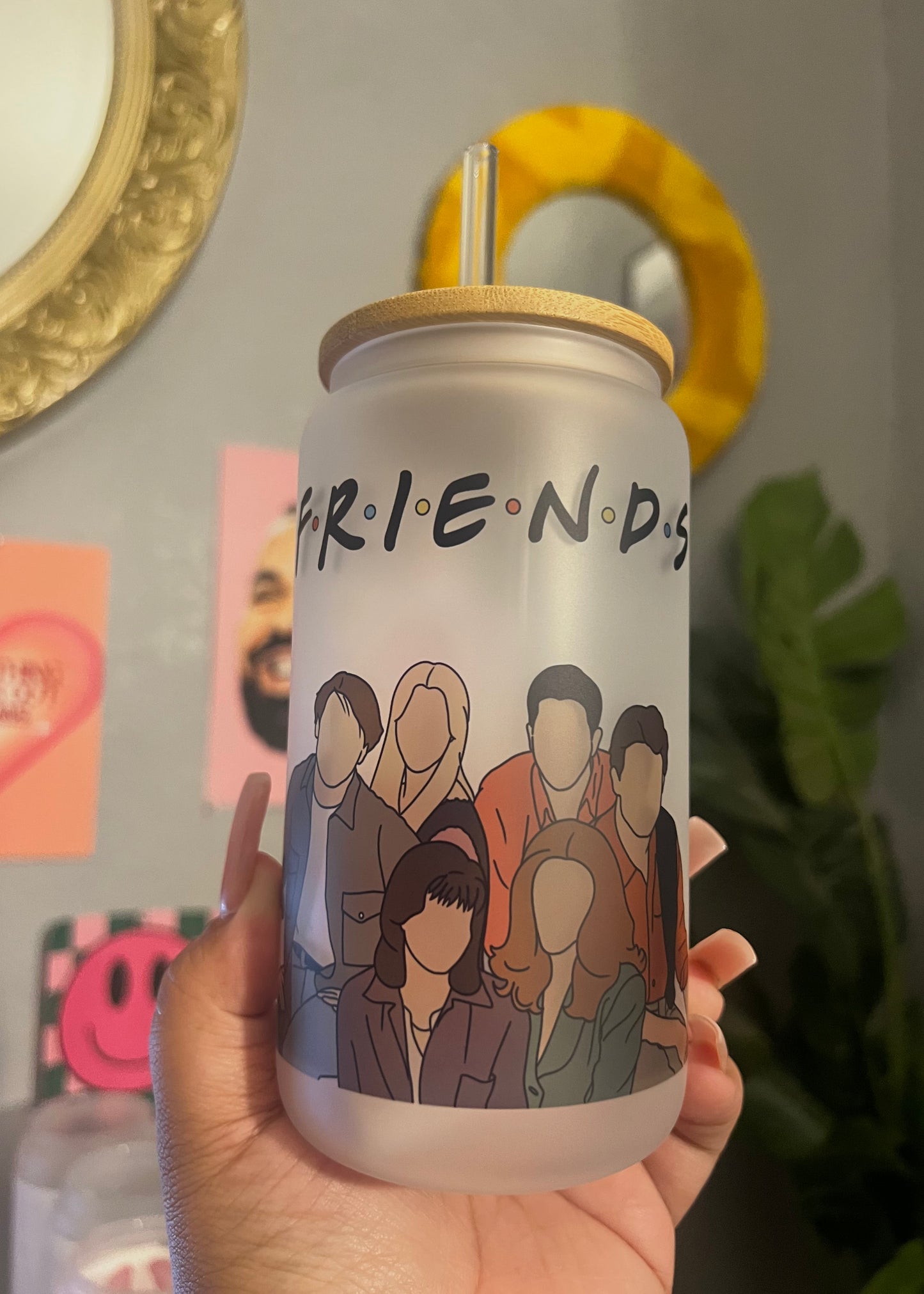 Friends 16oz Glass Cup