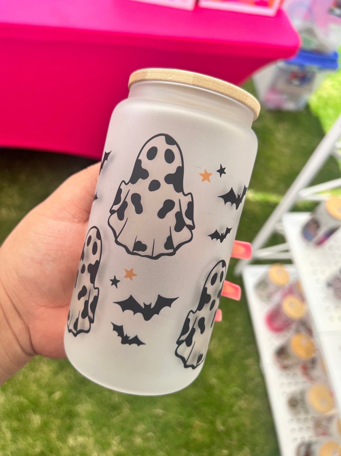 Cow Ghoul 16oz Glass Cup