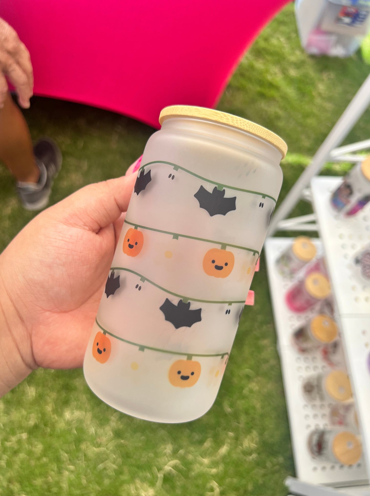Spooky Lights 16oz Glass Cup