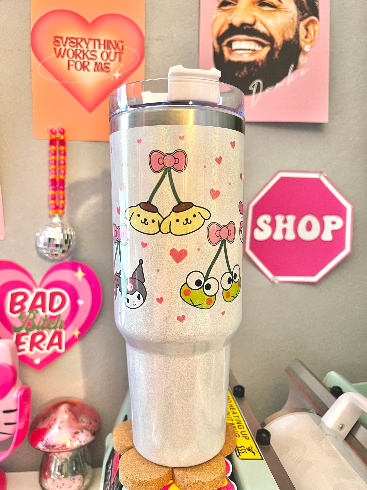 Cherry Sanrio Friends 40oz Tumbler