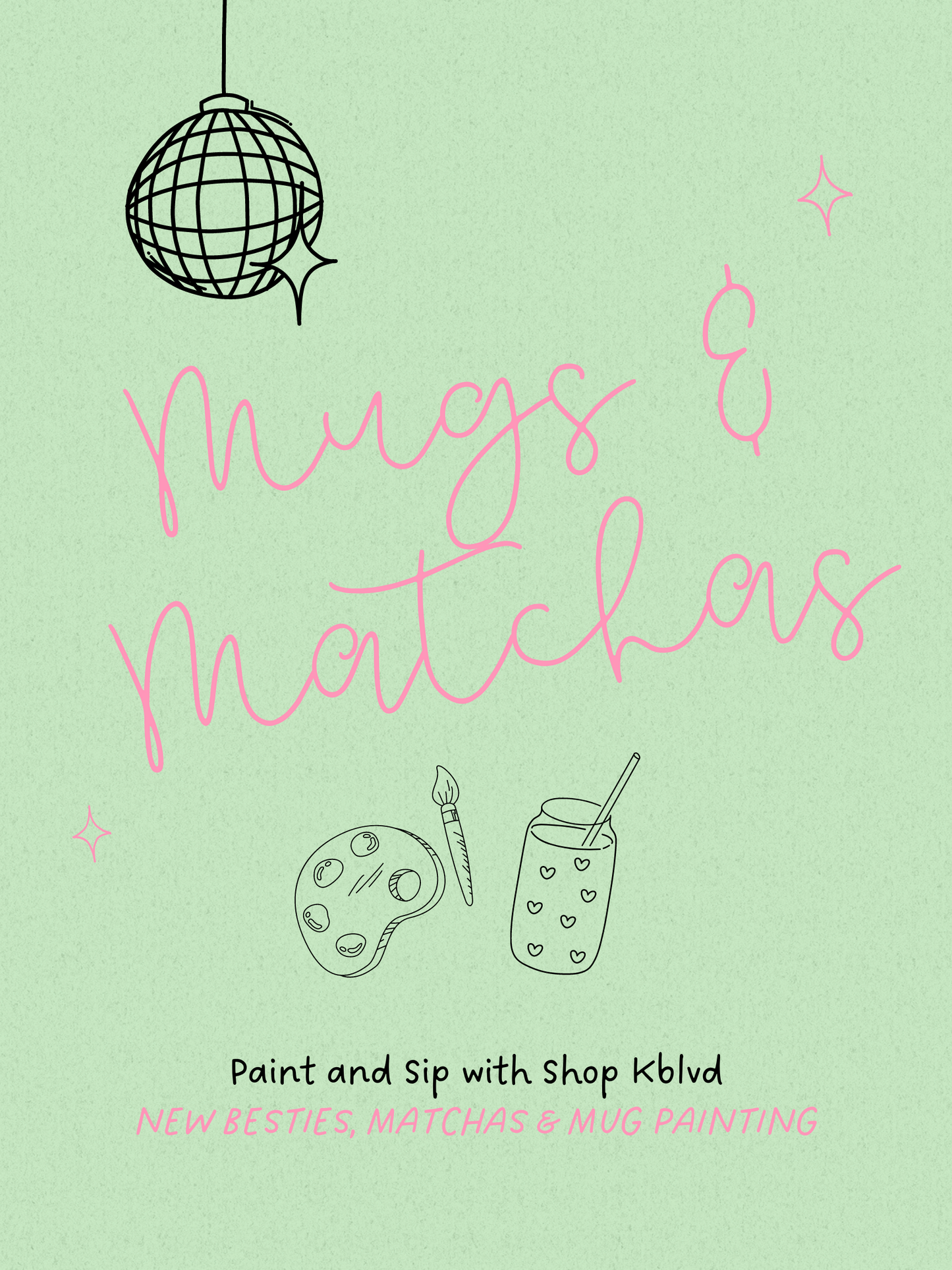 MUGS & MATCHAS: Paint & Sip Night (08/24 4PM-7PM)