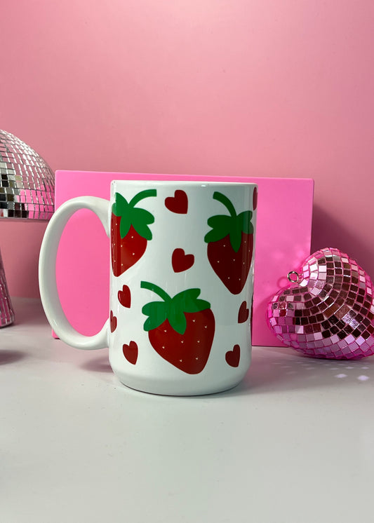 Berry Sweet 15oz Glass Mug