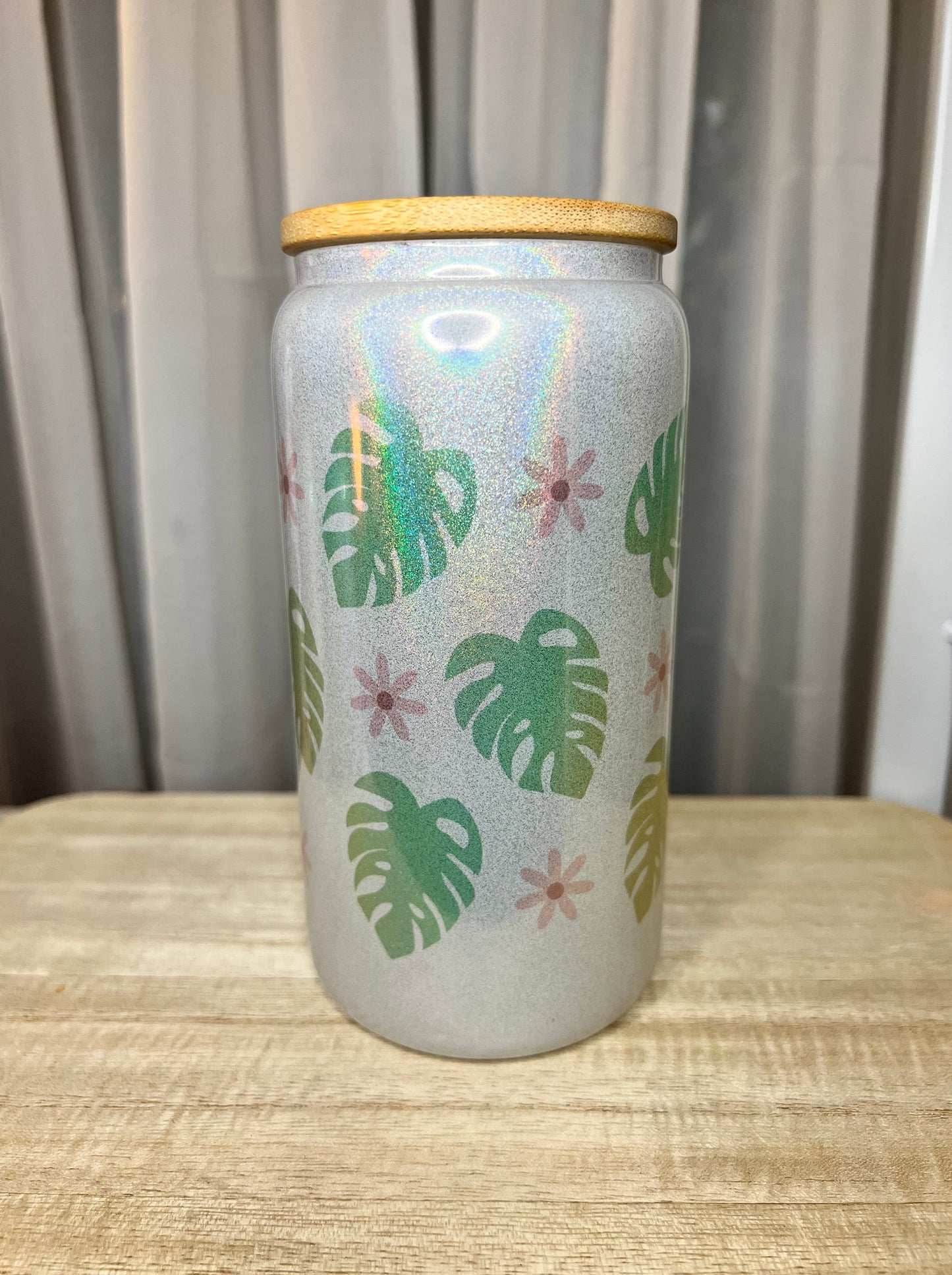 Monstera Lover 16oz Glass Cup