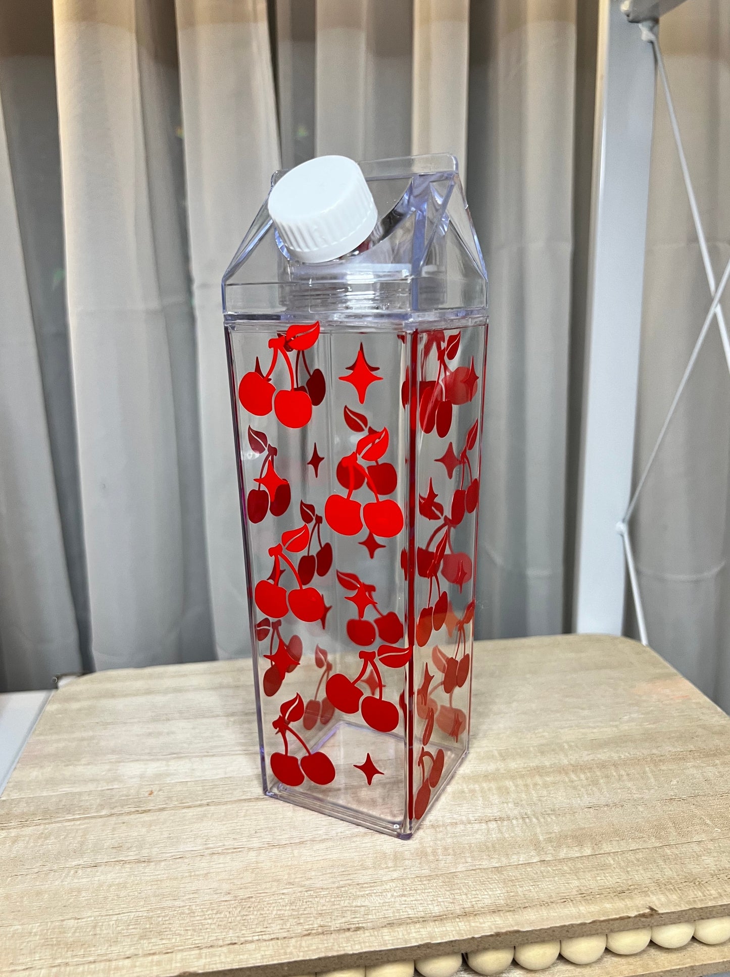 Cherries Milk Carton Water Bottle