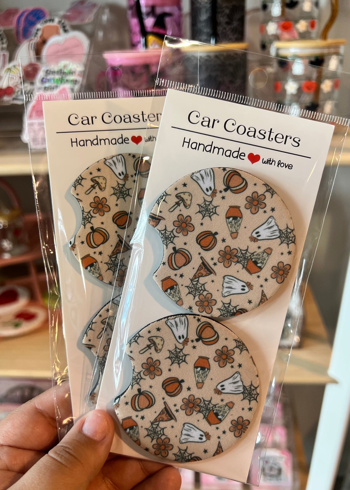 Spooky Cutesie Car Coaster Set