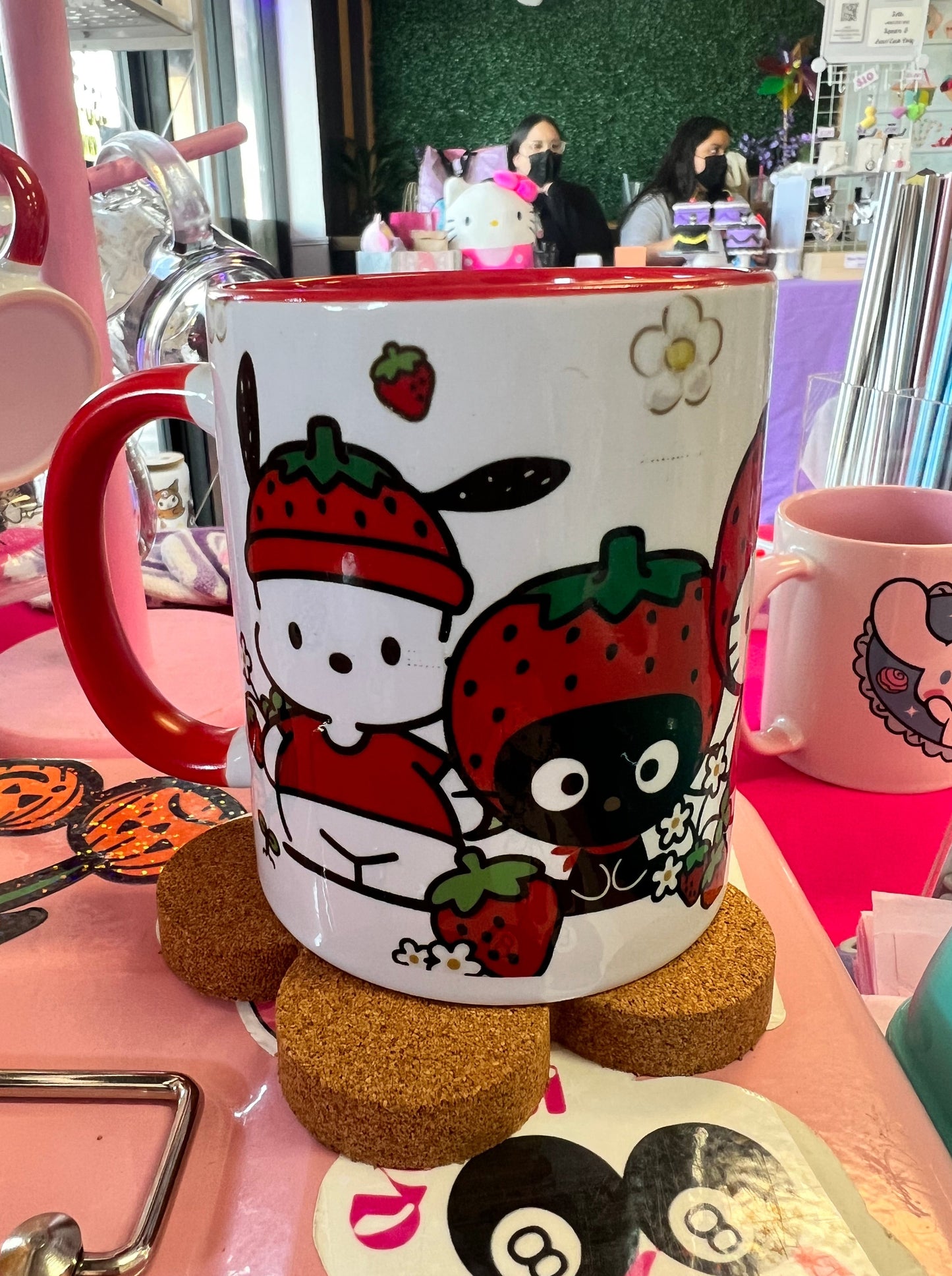 Red Strawberry Kitty And Friends 11oz Mug