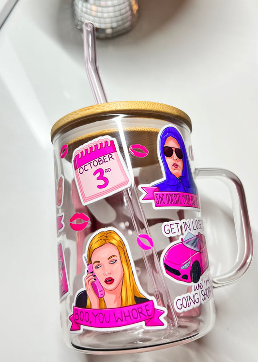 Mean Girlies 17oz Glass Mug