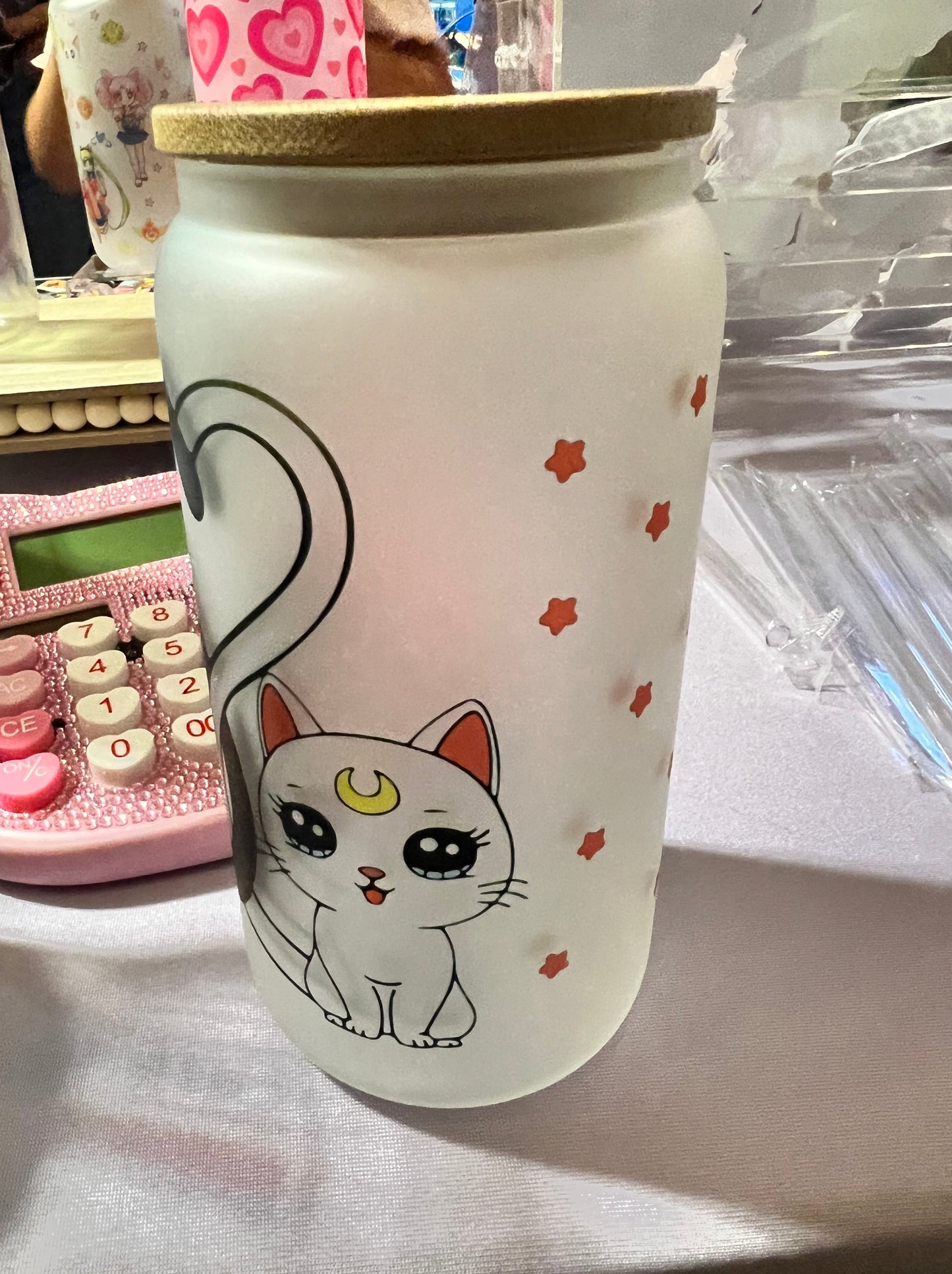 Sailor Kitty 16oz Glass Cup