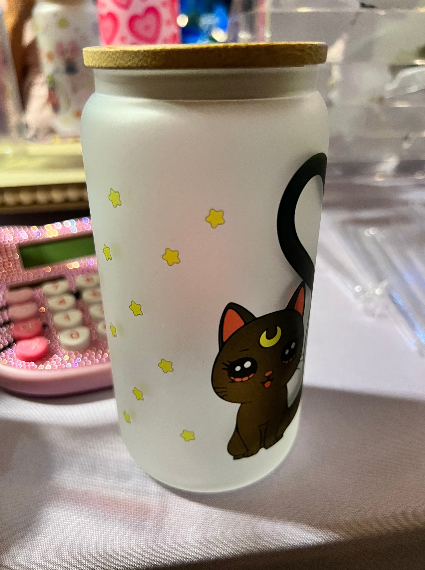 Sailor Kitty 16oz Glass Cup