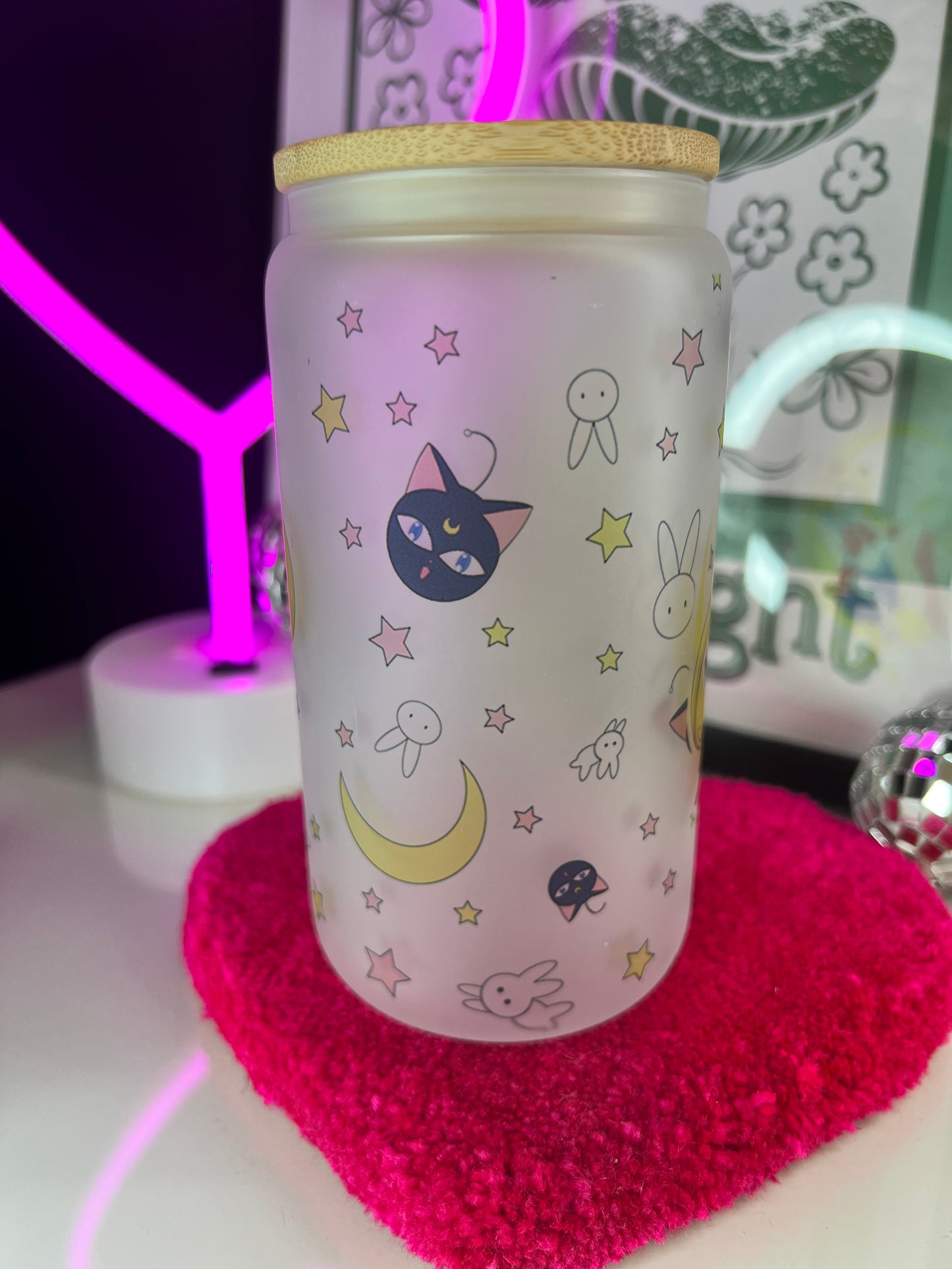 Sailor Moon 16oz Glass cup
