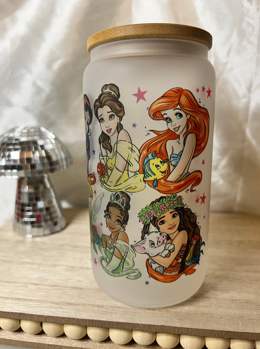 Disney Princess 16oz Glass Cup