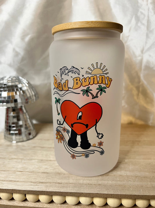 Verano Bunny 16oz Glass Cup